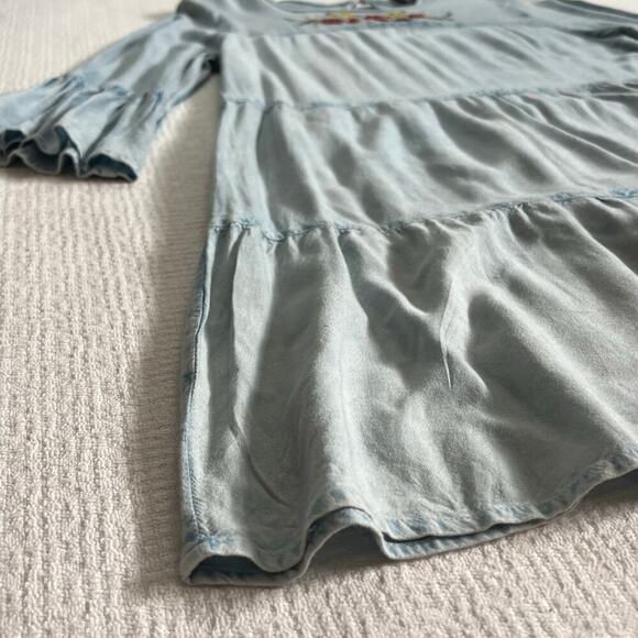 D&KADE Blue Jean Dress Baby Doll Boho Medium M Flowy Tunic Top - Picture 4 of 9